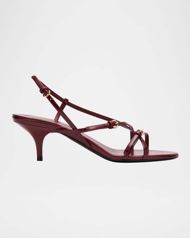 Vernice Strappy Leather Slingback Sandals